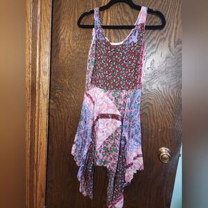Women's Boho patchwork Dress Sleeveless Size Large